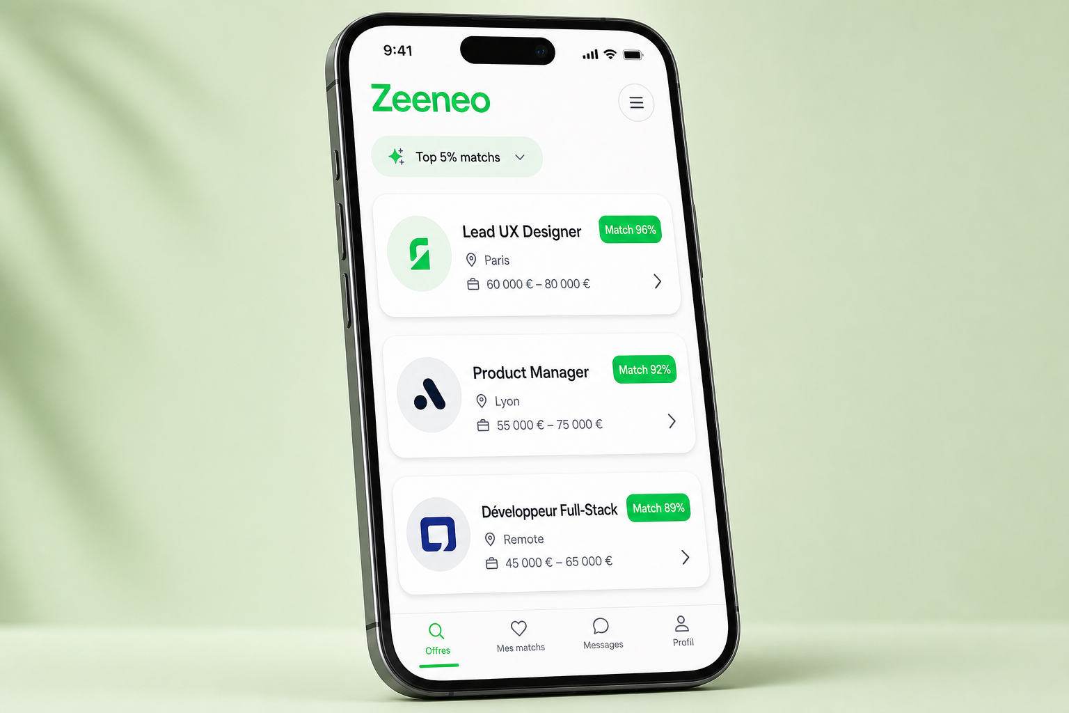 Offres ciblées dans l'app Zeeneo